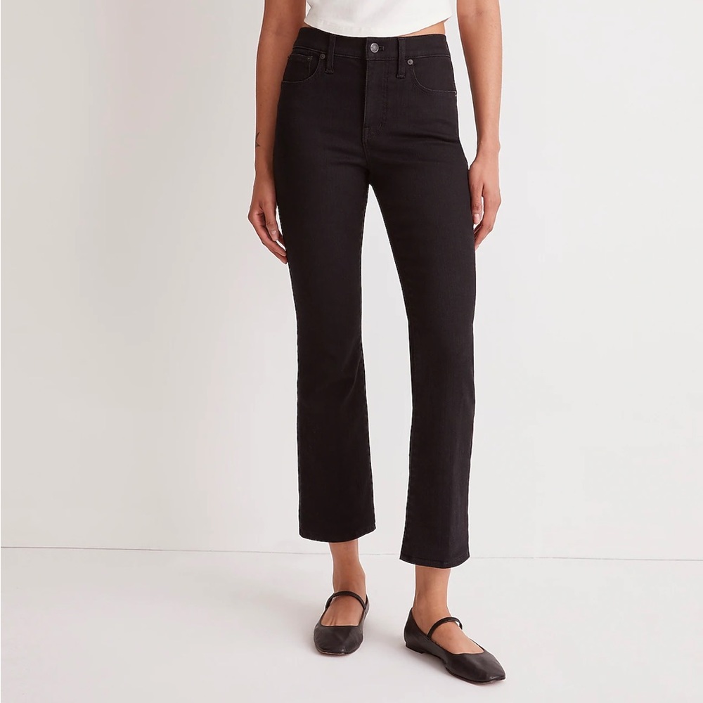 Madewell Cali Demi Boot Jean | 29P | Black Rinse Wash